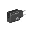 ESPERANZA ŁADOWARKA SIECIOWA 20W USB-C PD CZARNA EZC104K Esperanza
