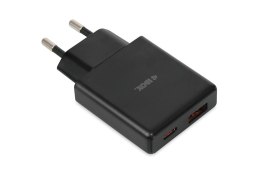 IBOX ŁADOWARKA UNIWERSALNA C-43 GAN PD30W SLIM USB A+C BLACK IBOX