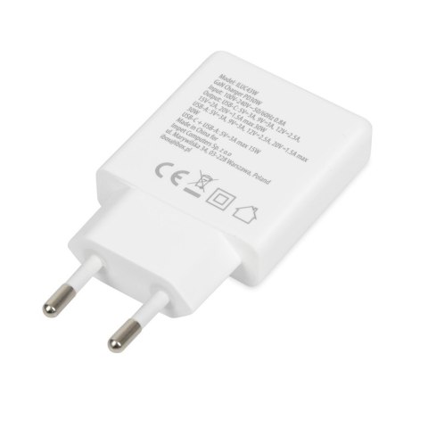 IBOX ŁADOWARKA UNIWERSALNA C-43 GAN PD30W SLIM USB A+C WHITE IBOX IBOX ŁADOWARKA UNIWERSALNA C-43 GAN PD30W SLIM USB A+C WHITE IBOX