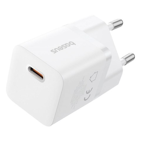 Ładowarka Baseus GaN5 mini 1C 25W+kabel USB-C biały Baseus Ładowarka Baseus GaN5 mini 1C 25W+kabel USB-C biały Baseus