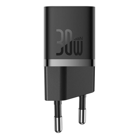 Ładowarka Baseus GaN5 mini 1C 30W EU+kabel USB-C (cluster black) Baseus Ładowarka Baseus GaN5 mini 1C 30W EU+kabel USB-C (cluster black) Baseus