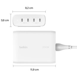 Ładowarka Belkin BoostCharge Pro 4-Port USB-C PD 3.1 GaN Charger 200W White Belkin