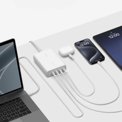 Ładowarka Belkin BoostCharge Pro 4-Port USB-C PD 3.1 GaN Charger 200W White Belkin Ładowarka Belkin BoostCharge Pro 4-Port USB-C PD 3.1 GaN Charger 200W White Belkin