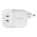 Ładowarka Belkin BoostCharge Pro Dual USB-C PD 3.0 PPS GaN Wall Charger 45W White Belkin