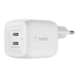 Ładowarka Belkin BoostCharge Pro Dual USB-C PD 3.0 PPS GaN Wall Charger 45W White Belkin
