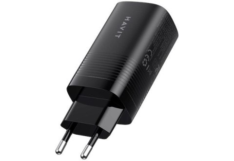 Ładowarka Havit UC20 EU USB-C+USB-C+USB-A (czarny) HAVIT Ładowarka Havit UC20 EU USB-C+USB-C+USB-A (czarny) HAVIT