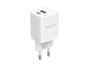 Ładowarka Havit USB-A+USB-C UC30 EU (biały) HAVIT