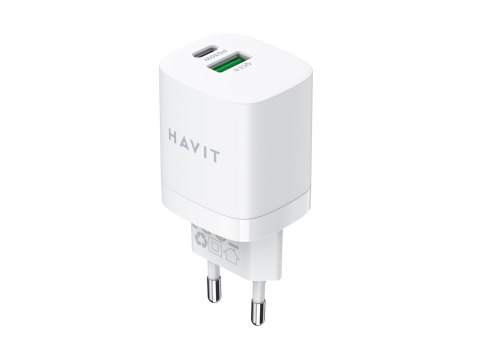 Ładowarka Havit USB-A+USB-C UC30 EU (biały) HAVIT Ładowarka Havit USB-A+USB-C UC30 EU (biały) HAVIT
