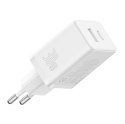 Ładowarka sieciowa Baseus Cube C+U 30W EU (moon white) Baseus