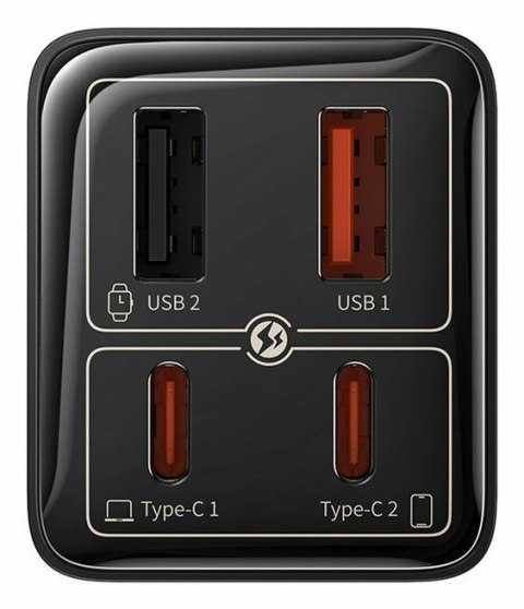 Ładowarka sieciowa Baseus GaN6 Pro FastCharger 2C+2U 65W EU (cluster black) Baseus Ładowarka sieciowa Baseus GaN6 Pro FastCharger 2C+2U 65W EU (cluster black) Baseus