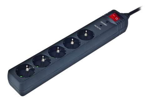Listwa zasilająca ENERGENIE SPG5-C-5 (5 x VDE; 1,5m; kolor czarny) ENERGENIE Listwa zasilająca ENERGENIE SPG5-C-5 (5 x VDE; 1,5m; kolor czarny) ENERGENIE
