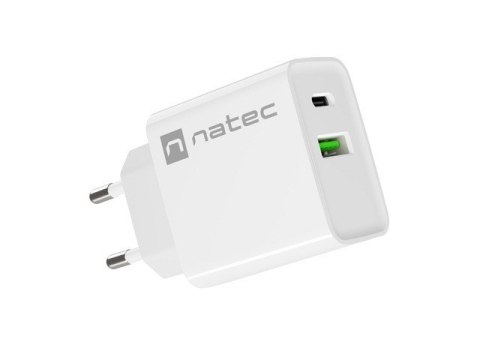 NATEC ŁADOWARKA SIECIOWA RIBERA USB-A + USB-C 20W POWER DELIVERY BIAŁA NUC-2061 NATEC NATEC ŁADOWARKA SIECIOWA RIBERA USB-A + USB-C 20W POWER DELIVERY BIAŁA NUC-2061 NATEC