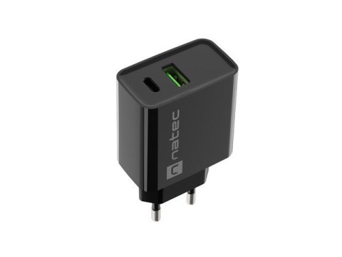 NATEC ŁADOWARKA SIECIOWA RIBERA USB-A + USB-C 20W POWER DELIVERY CZARNA NUC-2062 NATEC NATEC ŁADOWARKA SIECIOWA RIBERA USB-A + USB-C 20W POWER DELIVERY CZARNA NUC-2062 NATEC