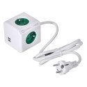 Przedłużacz allocacoc PowerCube Extended USB 2402GN/FREUPC (1,5m; kolor zielony) Allocacoc
