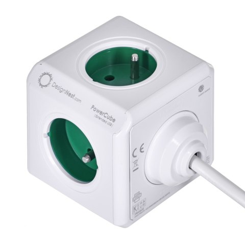 Przedłużacz allocacoc PowerCube Extended USB 2402GN/FREUPC (1,5m; kolor zielony) Allocacoc Przedłużacz allocacoc PowerCube Extended USB 2402GN/FREUPC (1,5m; kolor zielony) Allocacoc