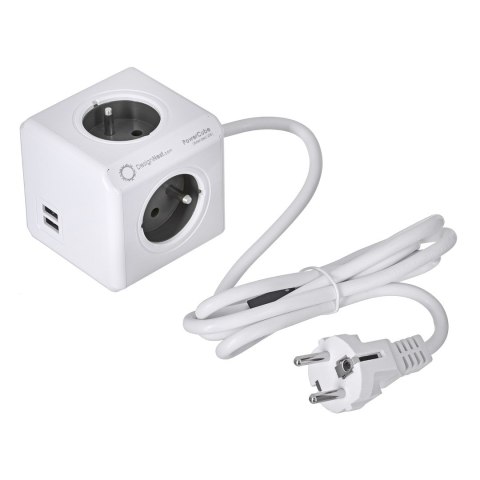 Przedłużacz allocacoc PowerCube Extended USB 2402GY/FREUPC (1,5m; kolor szary) Allocacoc Przedłużacz allocacoc PowerCube Extended USB 2402GY/FREUPC (1,5m; kolor szary) Allocacoc