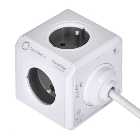 Przedłużacz allocacoc PowerCube Extended USB 2402GY/FREUPC (1,5m; kolor szary) Allocacoc Przedłużacz allocacoc PowerCube Extended USB 2402GY/FREUPC (1,5m; kolor szary) Allocacoc