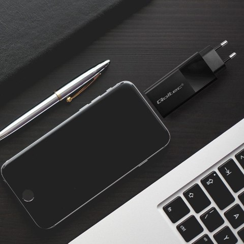 QOLTEC ŁADOWARKA GAN POWER PRO | 1XUSB-C | 1XUSB | 100W | 5-20V | 1.5-5A | PD | CZARNA Qoltec QOLTEC ŁADOWARKA GAN POWER PRO | 1XUSB-C | 1XUSB | 100W | 5-20V | 1.5-5A | PD | CZARNA Qoltec
