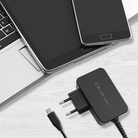 QOLTEC ŁADOWARKA GAN POWER PRO | 1XUSB-C | 65W | 5-20V | 3-3.25A | CZARNA Qoltec QOLTEC ŁADOWARKA GAN POWER PRO | 1XUSB-C | 65W | 5-20V | 3-3.25A | CZARNA Qoltec