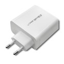 QOLTEC ŁADOWARKA SIECIOWA 63W | 5-20V | 1.5-3A | USB TYP C PD | USB QC 3.0 | BIAŁA Qoltec