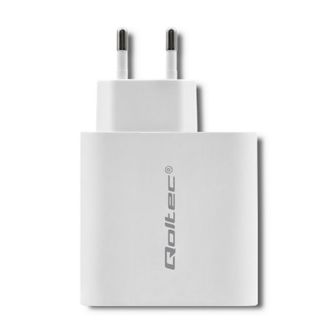 QOLTEC ŁADOWARKA SIECIOWA 63W | 5-20V | 1.5-3A | USB TYP C PD | USB QC 3.0 | BIAŁA Qoltec QOLTEC ŁADOWARKA SIECIOWA 63W | 5-20V | 1.5-3A | USB TYP C PD | USB QC 3.0 | BIAŁA Qoltec