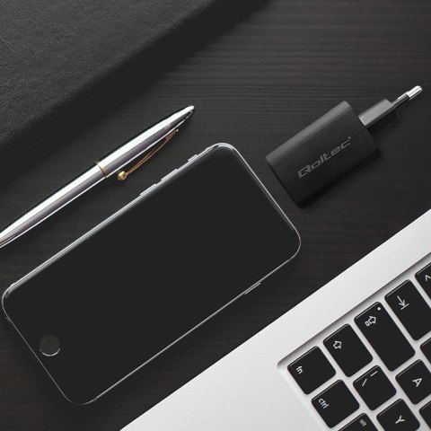 QOLTEC ŁADOWARKA SIECIOWA 65W GAN ULTRA | 5-20V | 2.25-3.25A | 1 X USB TYP C PD | 1 X USB QC 3.0 | CZARNA Qoltec QOLTEC ŁADOWARKA SIECIOWA 65W GAN ULTRA | 5-20V | 2.25-3.25A | 1 X USB TYP C PD | 1 X USB QC 3.0 | CZARNA Qoltec
