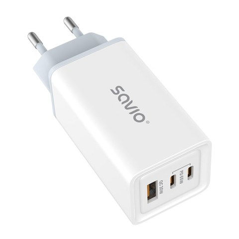 SAVIO ŁADOWARKA SIECIOWA GAN 65W BIAŁA LA-07 SAVIO SAVIO ŁADOWARKA SIECIOWA GAN 65W BIAŁA LA-07 SAVIO