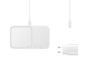 Samsung Wireless Charger Duo (with Travel Adapter), White Samsung