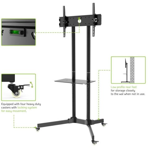 TECHLY STOJAK MOBILNY TV LED/LCD 30-65 CALI 60KG 1 TECHly TECHLY STOJAK MOBILNY TV LED/LCD 30-65 CALI 60KG 1 TECHly