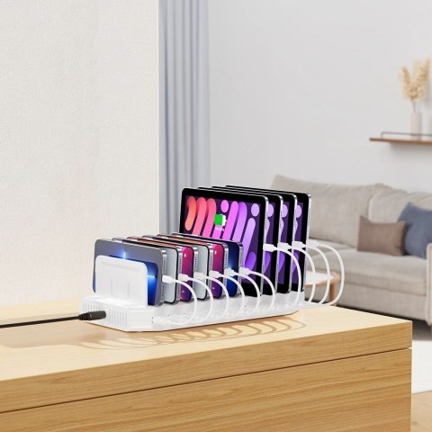 UNITEK STACJA ŁADUJĄCA 10X USB 2.4A 60W BIAŁA UNITEK UNITEK STACJA ŁADUJĄCA 10X USB 2.4A 60W BIAŁA UNITEK
