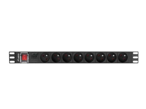 LANBERG LISTWA ZASILAJĄCA RACK PDU 19" (1U, 16A, 8X 230V PL, 2M, CZARNA) PDU-08E-0200-BK Lanberg LANBERG LISTWA ZASILAJĄCA RACK PDU 19" (1U, 16A, 8X 230V PL, 2M, CZARNA) PDU-08E-0200-BK Lanberg