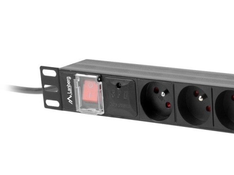 LANBERG LISTWA ZASILAJĄCA RACK PDU 19" (1U, 16A, 8X 230V PL, 2M, CZARNA) PDU-08E-0200-BK Lanberg LANBERG LISTWA ZASILAJĄCA RACK PDU 19" (1U, 16A, 8X 230V PL, 2M, CZARNA) PDU-08E-0200-BK Lanberg