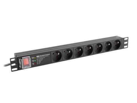 LANBERG LISTWA ZASILAJĄCA RACK PDU PRO 19" (1U, 16A, 7X 230V PL, 2M, CZARNA) PDU-PRO-07E-0200-BK Lanberg LANBERG LISTWA ZASILAJĄCA RACK PDU PRO 19" (1U, 16A, 7X 230V PL, 2M, CZARNA) PDU-PRO-07E-0200-BK Lanberg