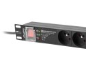 LANBERG LISTWA ZASILAJĄCA RACK PDU PRO 19" (1U, 16A, 7X 230V PL, 2M, CZARNA) PDU-PRO-07E-0200-BK Lanberg