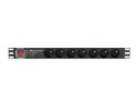LANBERG LISTWA ZASILAJĄCA RACK PDU PRO 19" (1U, 16A, 7X 230V PL, 2M, CZARNA) PDU-PRO-07E-0200-BK Lanberg