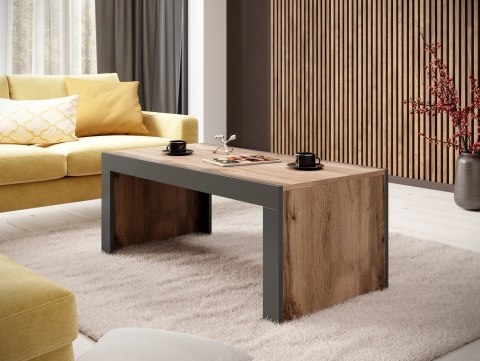 Ława/Stolik MILA 120x60x50 dąb wotan + antracyt Cama MEBLE Ława/Stolik MILA 120x60x50 dąb wotan + antracyt Cama MEBLE