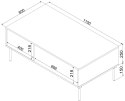 Ława/stolik TRESSE 110x60x40 kaszmir mat Cama MEBLE