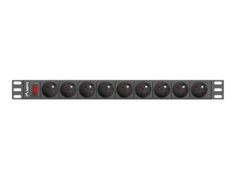 Listwa RACK Lanberg PDU-09E-0300-BK (7 x UTE; 16 A (3680 W); 3m; kolor czarny) Lanberg Listwa RACK Lanberg PDU-09E-0300-BK (7 x UTE; 16 A (3680 W); 3m; kolor czarny) Lanberg