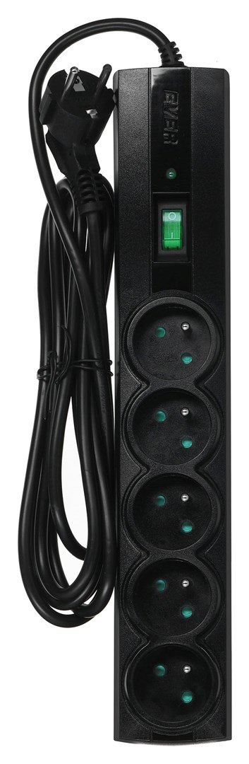 Listwa antyprzepięciowa Ever Classic 3,0m (5 x UTE; 10 A; kolor czarny) (T/LZ09-CLA030/0000) Ever Listwa antyprzepięciowa Ever Classic 3,0m (5 x UTE; 10 A; kolor czarny) (T/LZ09-CLA030/0000) Ever