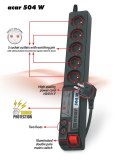 Listwa przeciwprzepięciowa Acar 504WF EMI/RFI (3m ; czarny) Acar