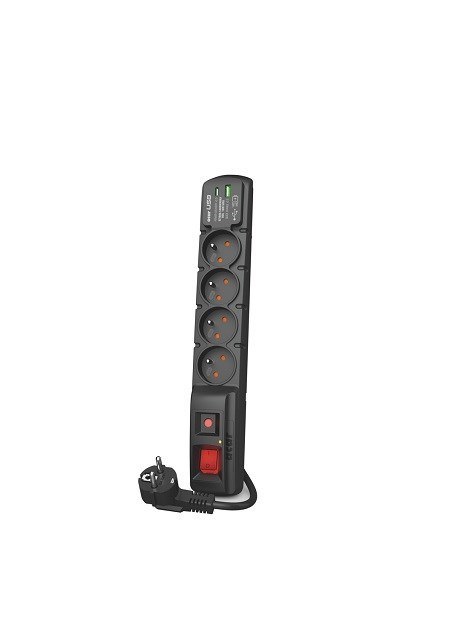 Listwa przeciwprzepięciowa Acar F4 USB A+C (szybka ładowarka) 5m ; czarny Acar Listwa przeciwprzepięciowa Acar F4 USB A+C (szybka ładowarka) 5m ; czarny Acar