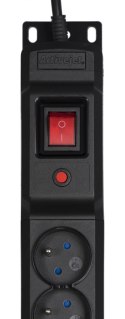 Listwa przeciwprzepięciowa Activejet COMBO/12gn/5m/cz (12 x UTE; 10A (2500 W); 5m; kolor czarny) Activejet