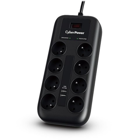 Listwa przeciwprzepięciowa CyberPower P0820SUF0-FR CyberPower Listwa przeciwprzepięciowa CyberPower P0820SUF0-FR CyberPower