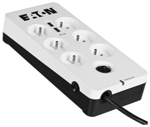 Listwa przeciwprzepięciowa EATON PB6UF (6 x UTE; 10 A; kolor biały) EATON Listwa przeciwprzepięciowa EATON PB6UF (6 x UTE; 10 A; kolor biały) EATON