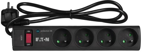 Listwa przeciwprzepięciowa EATON PS4F (4 x UTE; 10 A; kolor czarny) EATON Listwa przeciwprzepięciowa EATON PS4F (4 x UTE; 10 A; kolor czarny) EATON