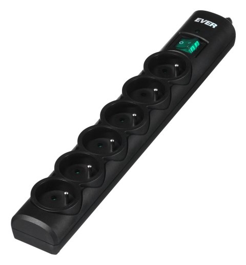 Listwa przeciwprzepięciowa Ever OPTIMA 1,5m (6 x UTE; 10 A; kolor czarny) (T/LZ08-OPT015/0000) Ever Listwa przeciwprzepięciowa Ever OPTIMA 1,5m (6 x UTE; 10 A; kolor czarny) (T/LZ08-OPT015/0000) Ever