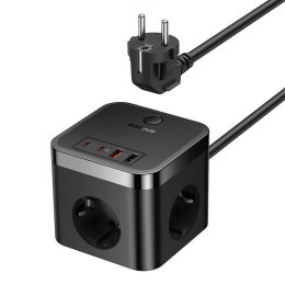 Listwa zasilająca Baseus PowerCombo 3AC+2U+2C 30W EU (1,5m; czarny) Baseus
