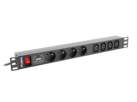 Listwa zasilająca Lanberg PDU-04E04I-0200-BK (2m; kolor czarny) Lanberg