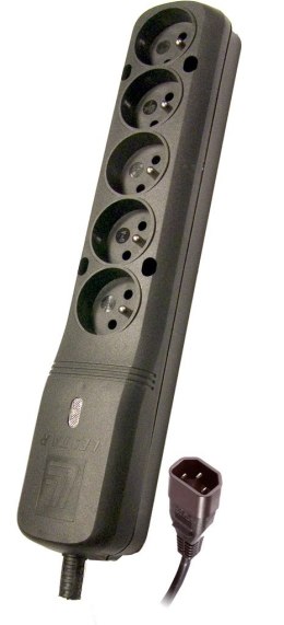 Listwa zasilająca Lestar LZ- 530 BW G-A 1966020000 (5 x Typ E z bolcem; 10 A; 1,5m; kolor czarny) Lestar