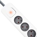 QOLTEC LISTWA ZASILAJĄCA ANTYPRZEPIĘCIOWA | 6 GNIAZD | 2 X USB | 1.8M | BIAŁO-SZARA Qoltec
